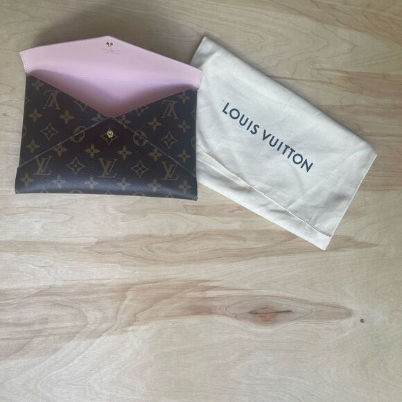 Louis Vuitton Pink and Brown Clutch - Picture 1 of 7